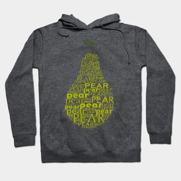 Typographic pear Hoodie by hedehede